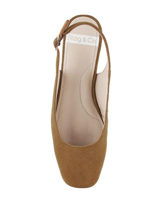 Rag & Co Natural Sozani Slingback Flat