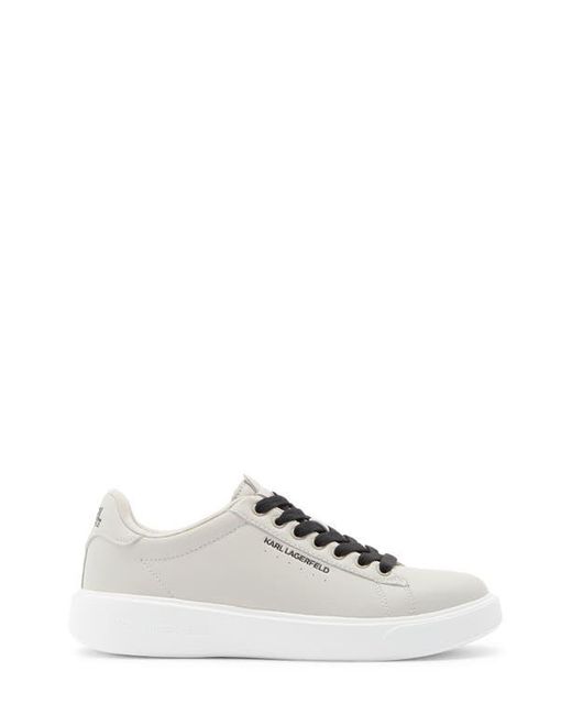 Karl Lagerfeld White Plain Toe Sneaker for men