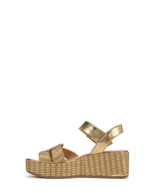 Sarto Metallic Tilly Ankle Strap Platform Wedge Sandal