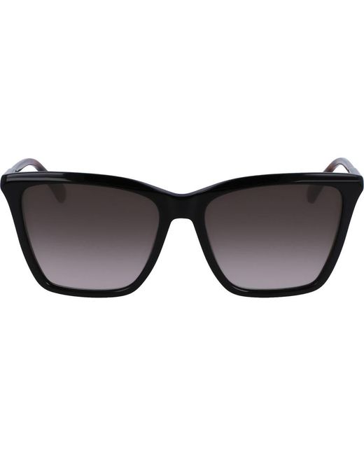 Longchamp Black Le Pliage 56Mm Gradient Rectangular Sunglasses