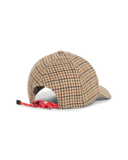 Steve Madden Natural Glen Plaid Bungee Baseball Cap