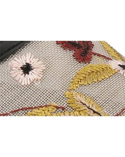MIA Metallic Bluet Embroidered Mesh Mary Jane Flat