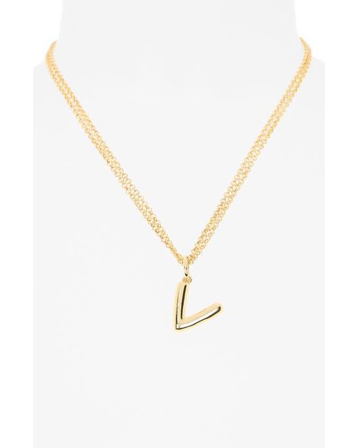 Leith Pink Lowercase Initial Bubble Pendant Necklace