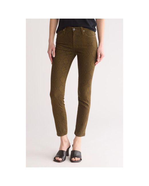 AG Jeans Brown Mari High Waist Slim Straight Leg Jeans