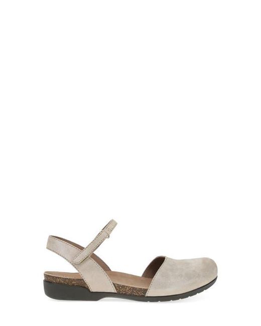 Dansko White Rowan Flat