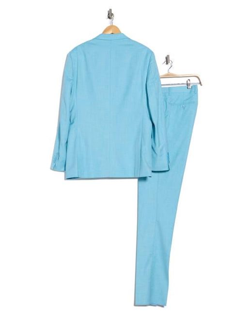 ZEGARIE Blue Mélange 3-Piece Suit for men