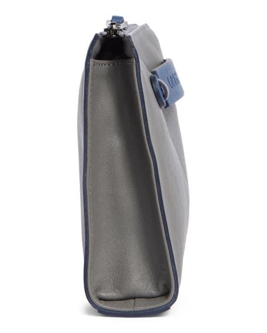 Longchamp Gray 3D Bifold Leather Tech Case
