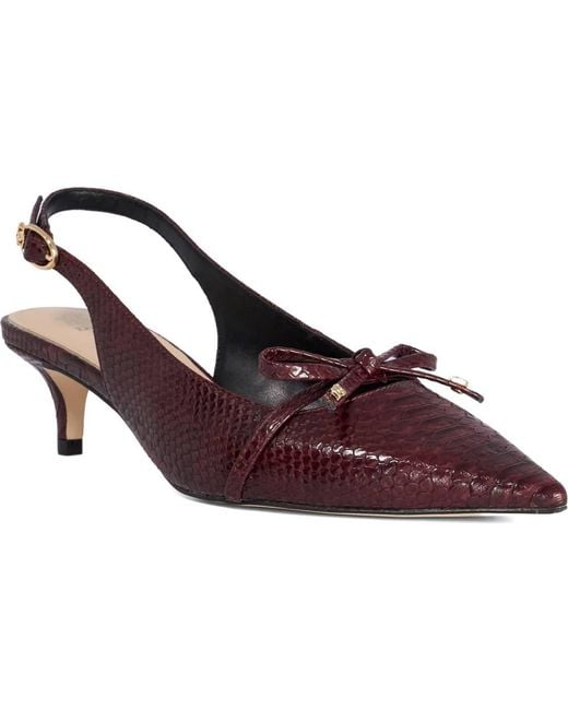 Dune Brown Cassie Pointed Toe Slingback Pump