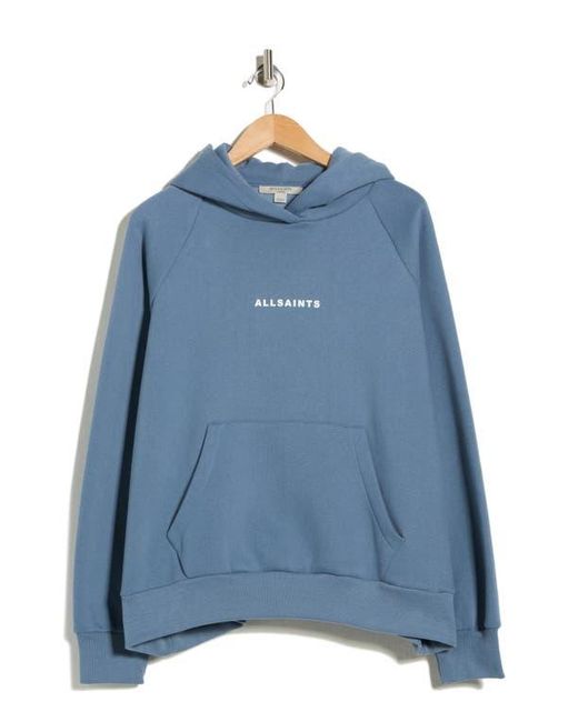 AllSaints Blue Tour Talon Logo Graphic Hoodie