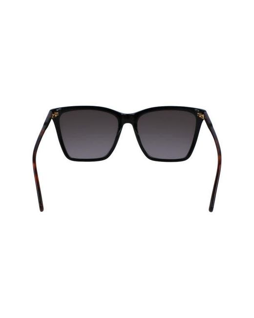 Longchamp Black Le Pliage 56Mm Gradient Rectangular Sunglasses