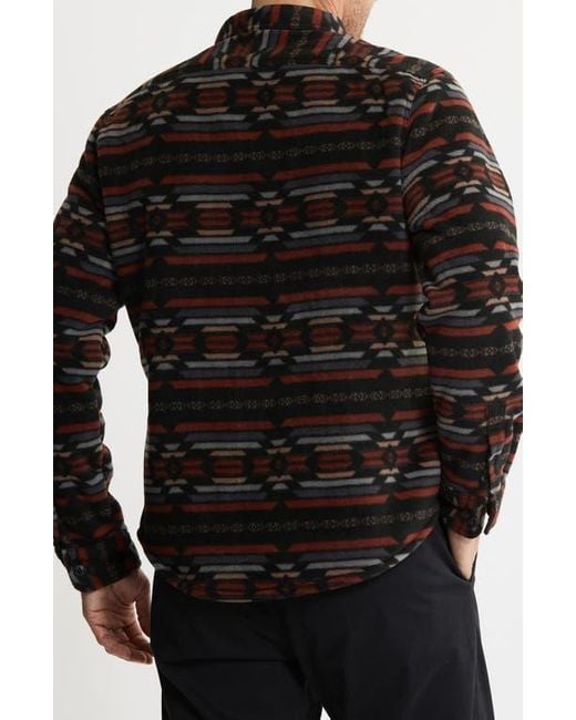 Jachs New York Black Geometric Jacquard Faux Shearling Lined Jacket for men