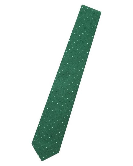 Con.struct Green Dot Print Cotton Tie for men