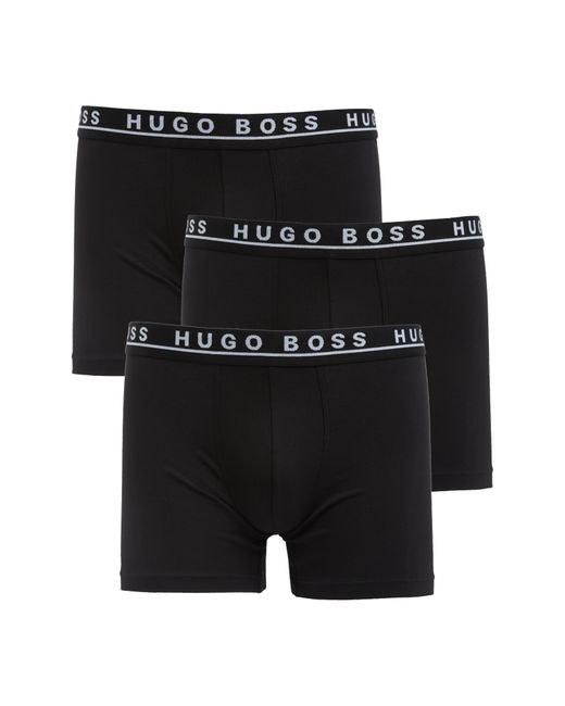 Boss Black Three-pack Of Stretch-cotton Boxer Briefs for men