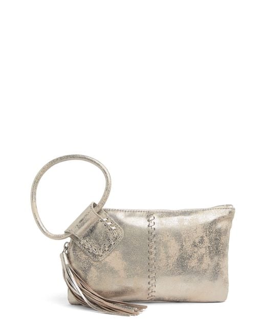 Hobo International Multicolor Sable Leather Clutch In Distressed Platinum At Nordstrom Rack