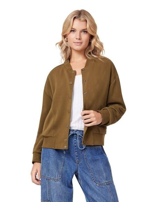Scotch & Soda Brown Jersey Bomber Jacket