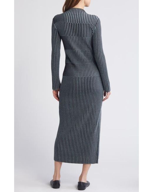 farm rio white and blue dress Lovestitch Long Sleeve Wrap Sweater Dress in Navy at Nordstrom Rack, Size Large