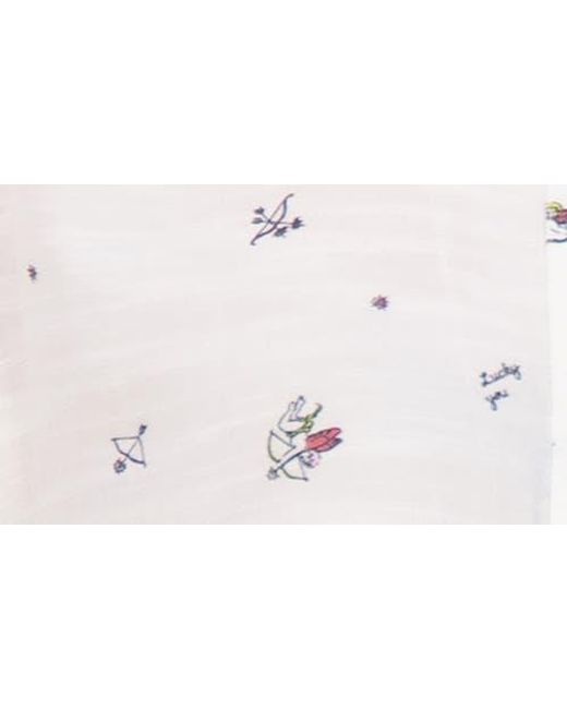Lucky Brand White Heart Print Button-Up Shirt