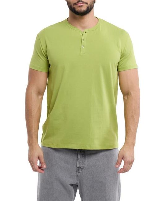 Xray Jeans Green Short Sleeve Henley for men