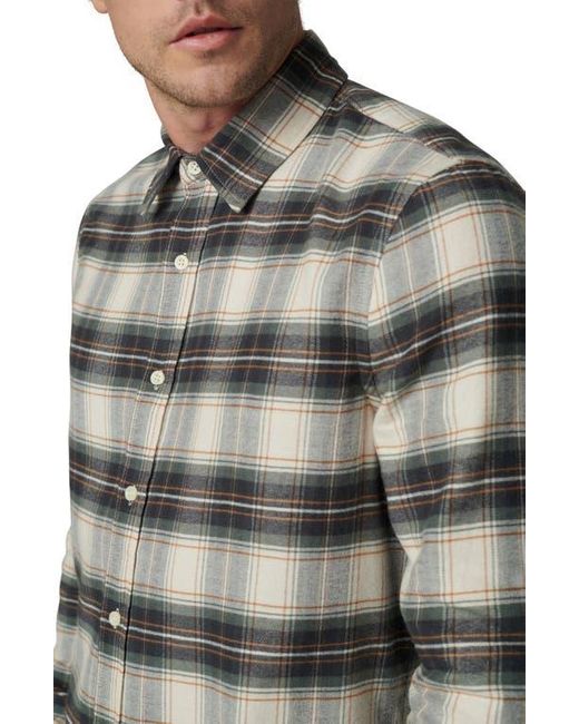 Joe's Jeans Gray Oliver Plaid Flannel Button-Up Shirt for men