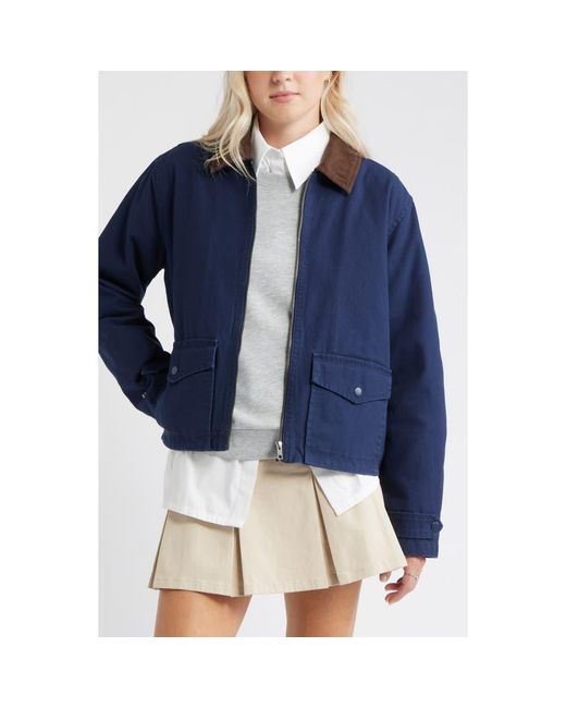 BP. Blue Cotton Canvas Barn Jacket