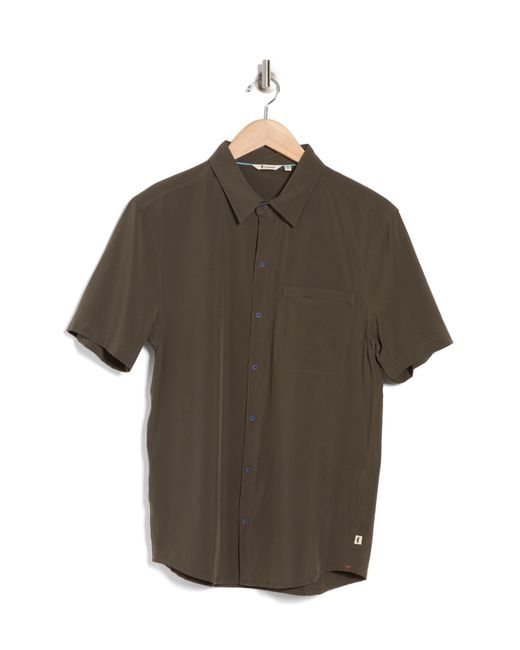 COTOPAXI Brown Cambio Short Sleeve Button-up Shirt for men