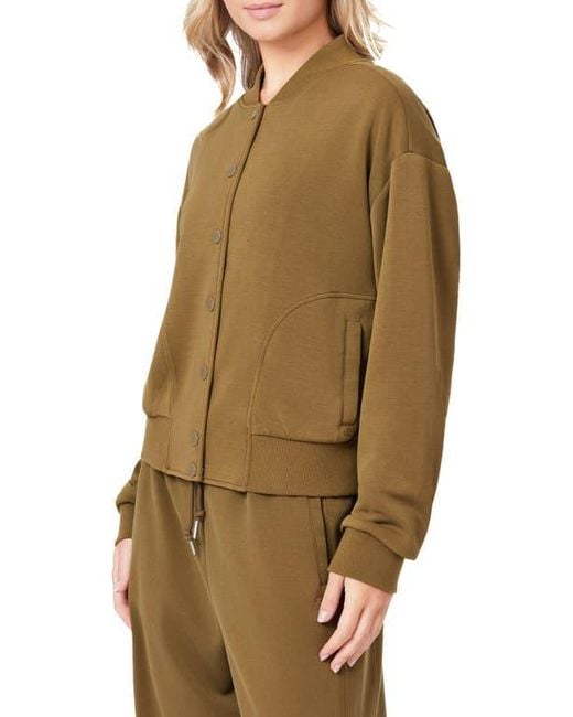 Scotch & Soda Brown Jersey Bomber Jacket