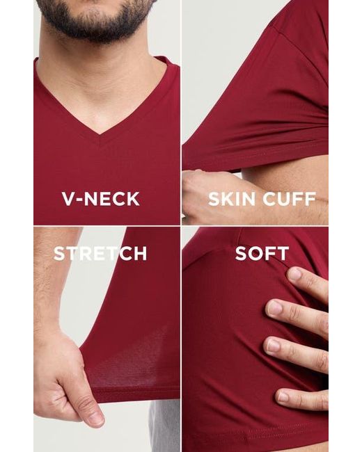 Xray Jeans Red V-Neck Flex T-Shirt for men