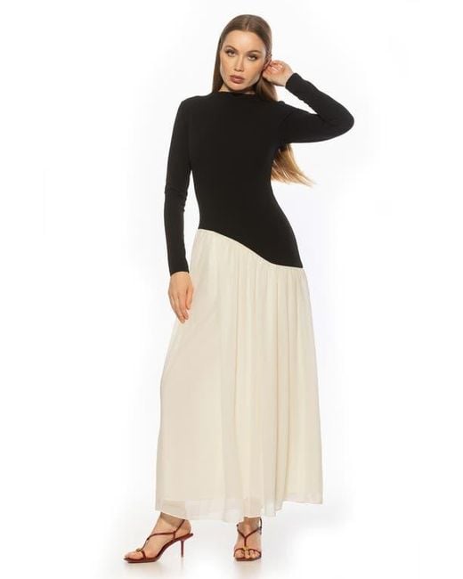 Alexia Admor Black Dakota Long Sleeve Gown