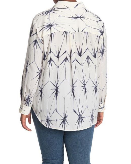 Tart Collections Gray Carol Roll-Sleeve Blouse