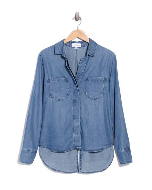 Bella Dahl Blue Split Back Button Down Shirt
