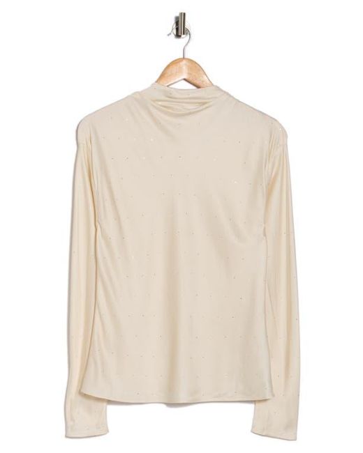 A.L.C. Natural Georgia Embellished Satin Top
