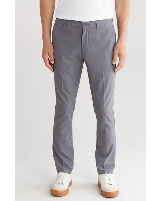 Original Penguin Gray Flat Front Solid Golf Pants for men
