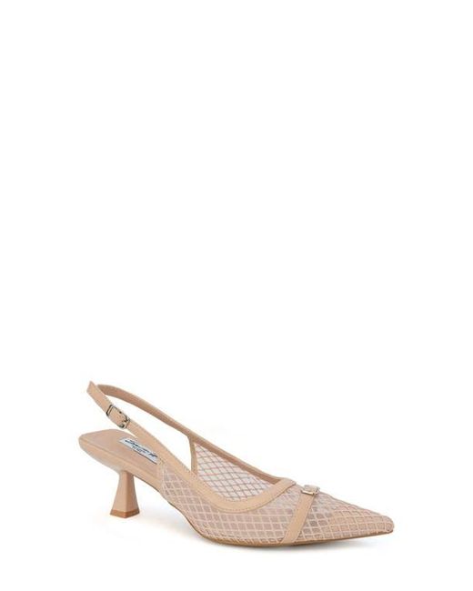 Seven7 Natural Mesh Pointed Toe Slingback Pump