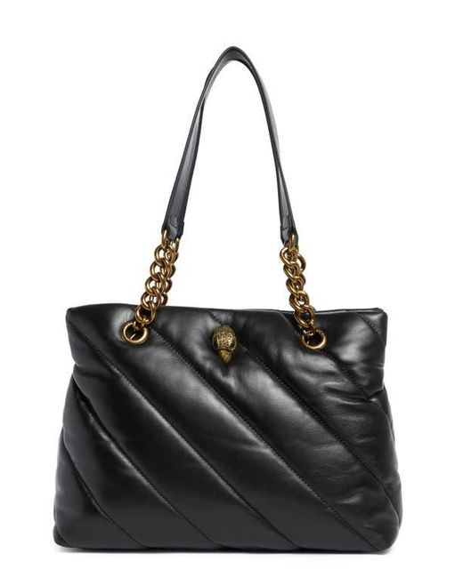 Kurt Geiger Black Soho Quilted Leather Shopper