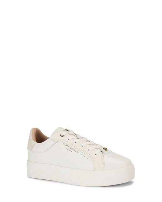 Kurt Geiger White Kensington Platform Sneaker