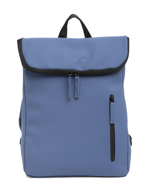 Duchamp Blue Rubberized Slim Backpack for men
