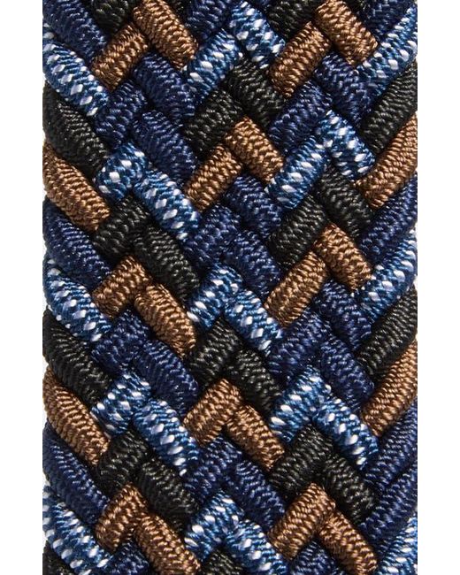 Johnston & Murphy Blue Stretch Braided Belt for men