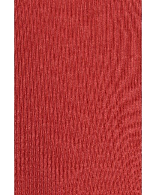 AG Jeans Red Irene Ribbed Tee