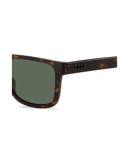 Boss Green 55Mm Rectangular Sunglasses for men