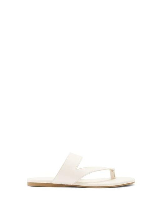 Stuart Weitzman White Remy Toe Strap Sandal
