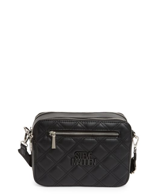 Steve Madden Bcyndy Quilted Faux Leather Camera Bag in Black Lyst