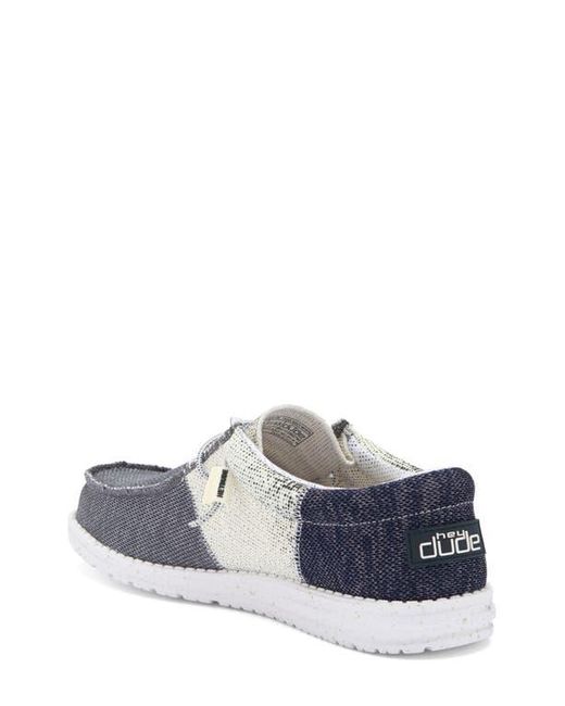 HeyDude Blue Wally Stretch Slip-On Shoe for men