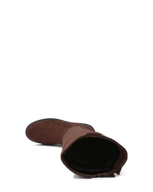 BERNESS Brown Fleece Lined Knee High Boot
