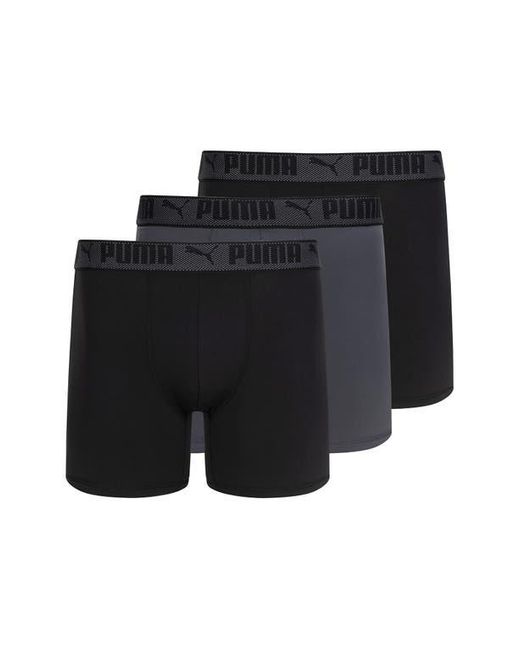 PUMA Black 3-Pack Flex Training Boxer Briefs for men
