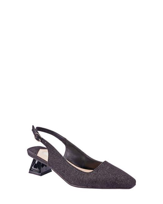 Lady Couture Black Ruby Slingback Pump