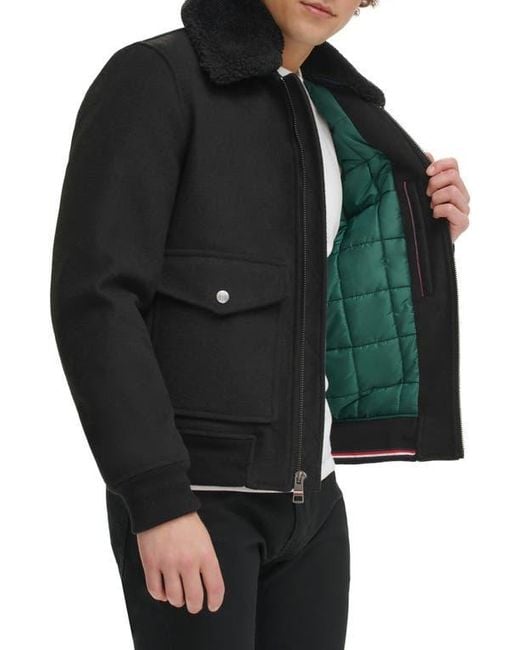 Tommy Hilfiger Black Fleece Collared Jacket for men