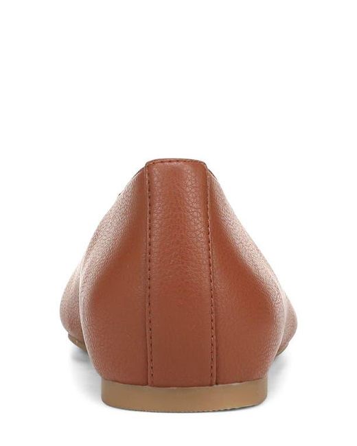 Vionic Brown Hollen Cap Toe Ballet Flat