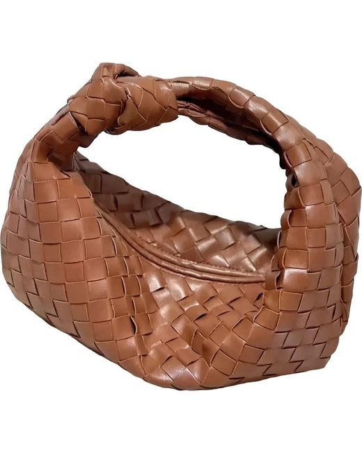 adornia-woven-faux-leather-crescent-bag-in-brown-lyst
