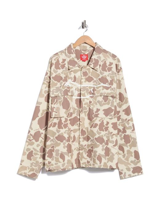 ICECREAM Brown Print Field Shacket for men
