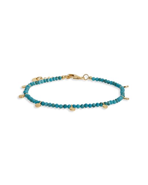 Argento Vivo Sterling Silver Blue Turquoise Beaded Dangle Bracelet